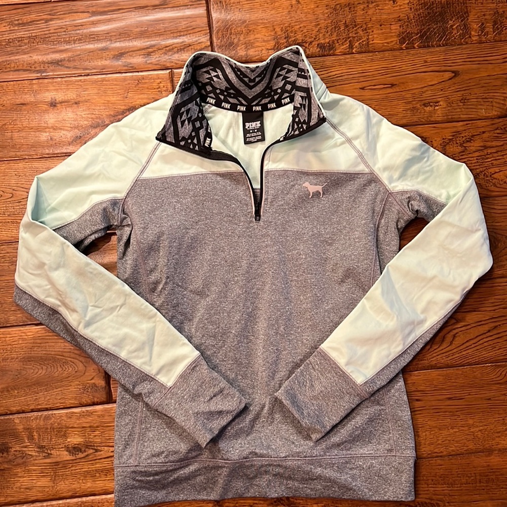 Sea foam green/gray athletic 1/4zip. Size medium from PINK